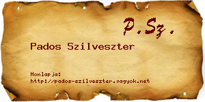Pados Szilveszter névjegykártya